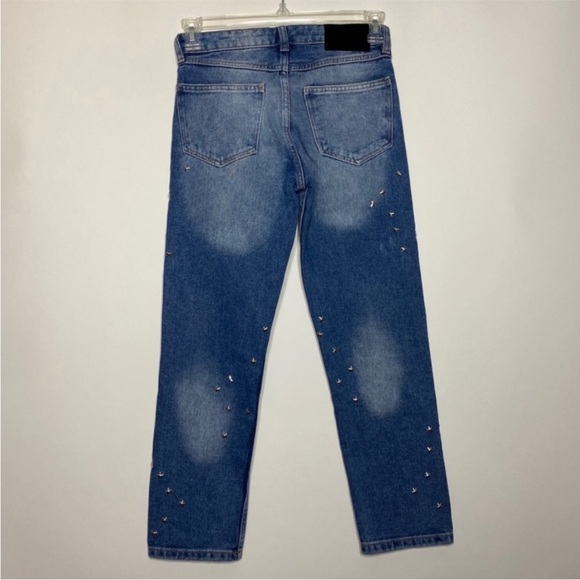 Zara Star Studded Jeans 2 NWT Blue - Picture 6 of 15
